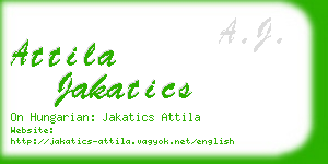 attila jakatics business card